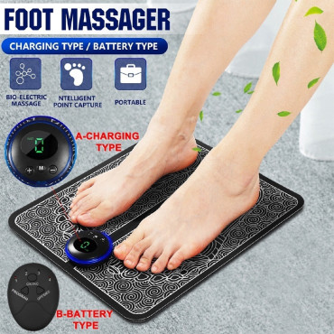  Foot Massager Mat, Electric Leg Foot Muscle Stimulator Massager Pressure Relief Pain Relief Foot Relaxing Blood Circulation Foot Massager Pad. MS02