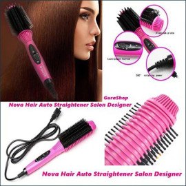 Nova Dual Temperature Hair Brush Straightener, NHC8810