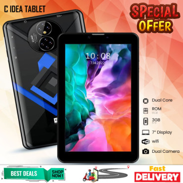 C Idea CM438 Tablet 7 Inch, Android 4.4.2, 3GB, 16GB, 4G, Wi-Fi, Dual Core, Dual Camera