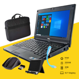 5 IN 1 BUNDLE OFFER, DELL LATITUDE 2120 LAPTOP 2GB, 250GB HDD, DVDRW WINDOWS 10, WITH LAPTOP BAG, LED LAMB, MOUSE, MOBILE STAND