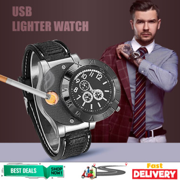 Cigarette Lighter & USB Charger Wrist Lighter Watch, W923