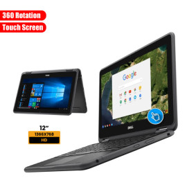 5 In 1 Combo Offer, Dell Chromebook, Touch Screen 360 Display 4gb Ram , With Laptop Bag, Mouse,I7 Plus Smart Watch, Air Pro 3 Bluetooth In-Ear Earbuds, DL20