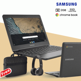 3 In 1 Bundle Offer, Samsung Chromebook,, Exynos 5 Dual Processor, 2GB RAM, 16GB SSD, 11.6 Inch Screen, Compact Laptop Bag, Mason Head set, A01US