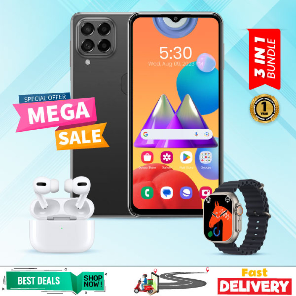 3 In 1 Bundle Offer, A42 Smartphone, I7 Plus Smart Watch, Air Pro 3 Bluetooth In-Ear Earbuds, A42