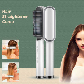 Hair Straightener Brush Hair Straightening Iron with Built In Comb, ST26
