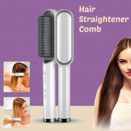 Hair Straightener Brush Hair Straightening Iron with Built In Comb, ST26