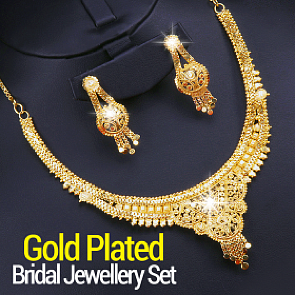 Nilanjan 22K Gold Plated Multi Design Elegant Jewellery Set, NA201