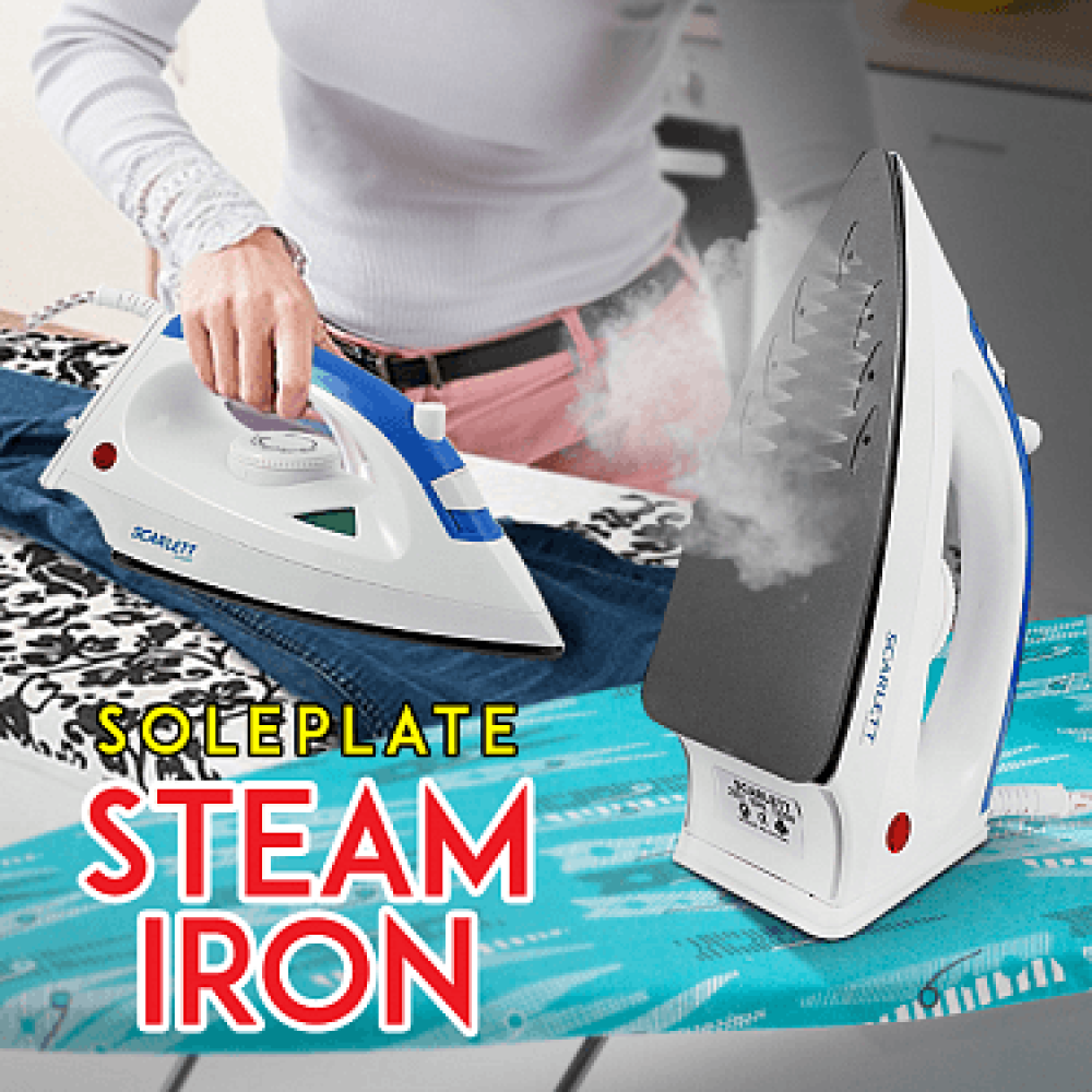 Scarlet England Soleplate 1200W Steam Iron, AW938