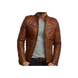 Autumn fashion Overcoat Leather Jacket, M3087