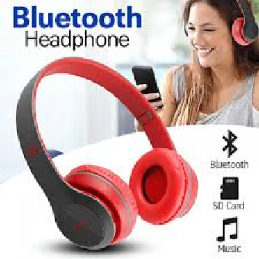 Multi Color Foldable P47 Wireless Bluetooth Headset with FM Radio, Mic & Supoort Micro SD Card
