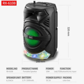 2 In 1 DJ Combo Offer, Bluetooth Music Speaker Party Spaker Portable With Microphone, Mp3 Led Crystal Magic Ball Stage Light, Bluetooth Disco Dj Party Lights, DJ08