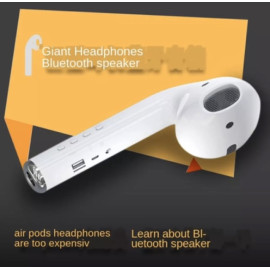 Giant Headset Speaker Earphone Bluetooth Speaker 3D Stereo Music Loudspeaker Support TF Card, Z0089