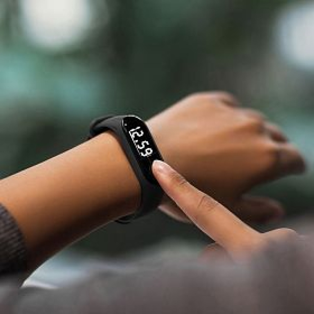 Quartz Fashion Silicone Band Stylish Wristwatch Digital LED Watch, B043