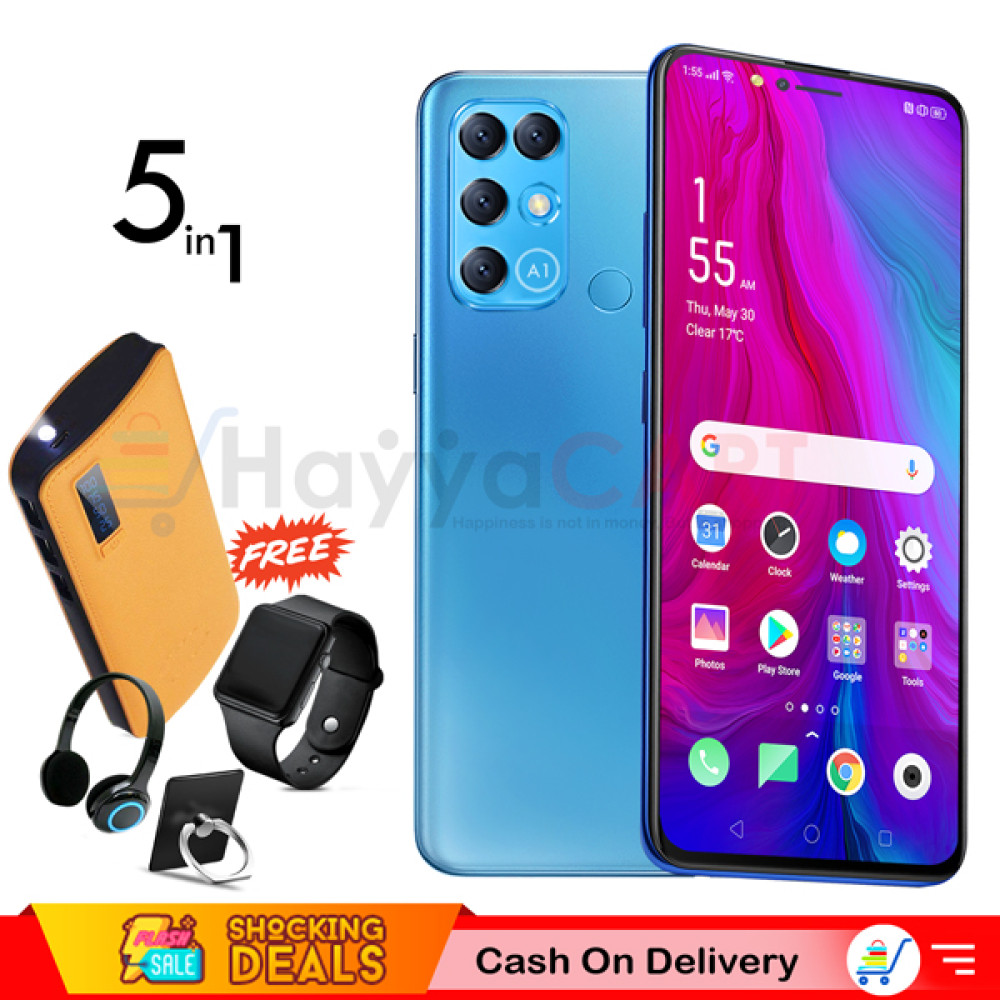 5 In 1 Bundle Offer, K Mouse S74 Smatphone, 4G, 32GB, 4GB, 13MP & 13MP, 5.5 ”inch, Wired Maxon Headset, 20000mah 3 Usb Port Power Bank, Marca Digital Watch, Mobile Ring Holder, S74
