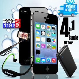 4 In 1 Bundle Offer, Safari F8 Call Phone, Power Bank, Selfi Stick, BS19C Headset