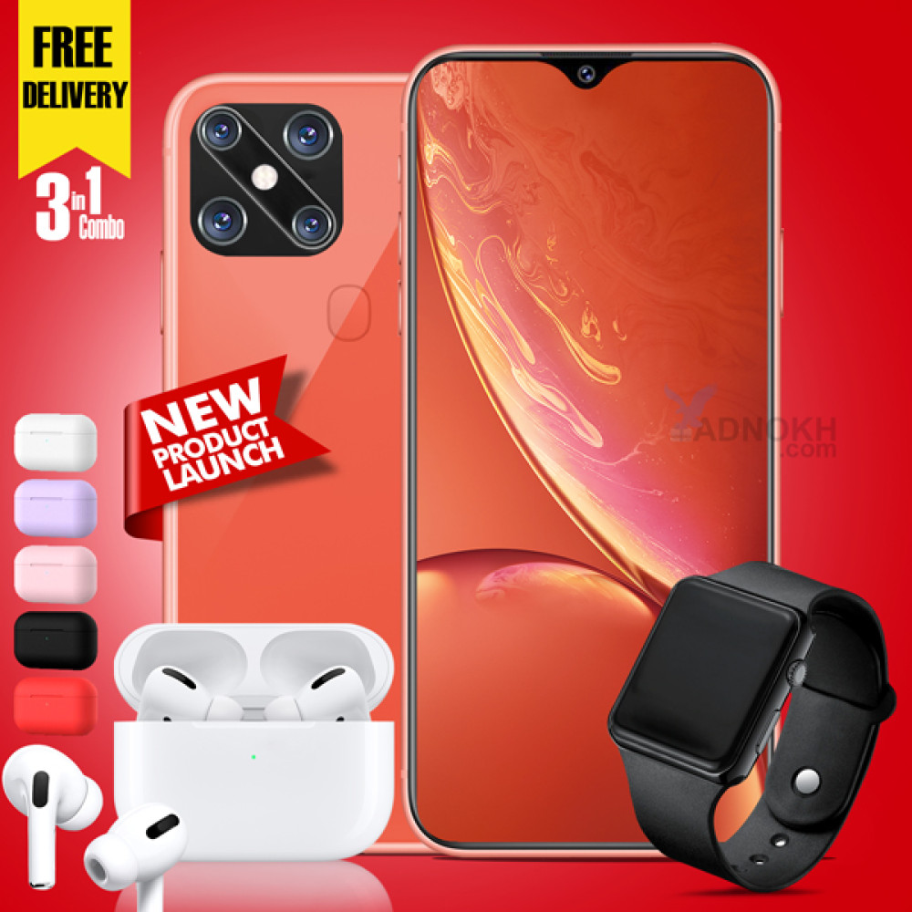 3 In 1 Bundle Offer, K Mouse S26 Smatphone, 4G, 32GB, 4GB, 13Mp & 13Mp, 5.5 ”inch,  TWS TRUE AIRPODS PRO, DIGITAL MACRA, S26