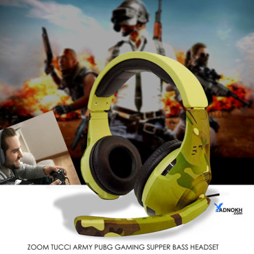 Zoom Tucci Army A1 PUBG Gaming Supper Bass Headset With Mic, A1