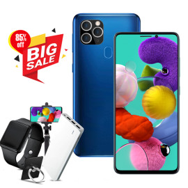 5 In 1 Offer, K Mouse S51 Smartphone 4G, Android 7.0 (Marshmallow), 5.0 Inch, 4gb, 32Gb, Dual Camera, 20000Mah Power Bank With 3 Usb Port With, Marca Digital Watch, Selfi Stick, Mobile Ring Holder, S51