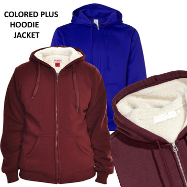  Colored Plus Hoodie Jacket Regular, Long Sleeve Hoodie, H38