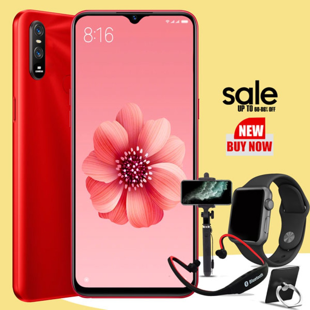 5 In 1 Bundle Offer, Vinko C4 Smatphone, 4G, 32GB, 4GB, 13MP & 13MP, 5.5 ”inch, With BS19C Bluetooth Headset, Macra Watch, Selfi Stick, Mobile Ring Holder, C400