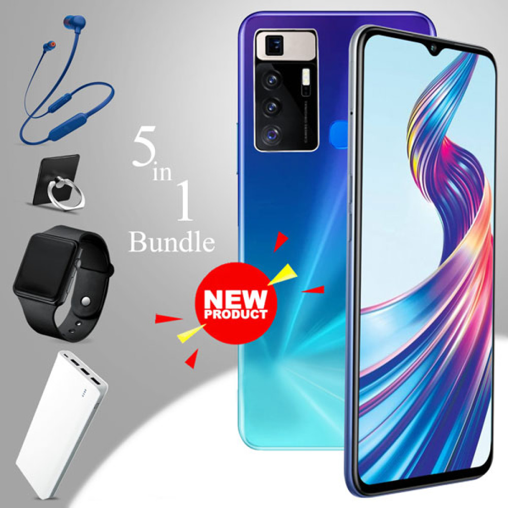 5 In 1 Bundle Offer, K Mouse S91, Smatphone, 4g, 32gb, 4gb, 13mp & 13mp, 6.0 ”inch, 20000mah Power Bank With 3 Usb Port With, Marca Digital Watch, Bluetooth Headset, Mobile Ring Holder, S91
