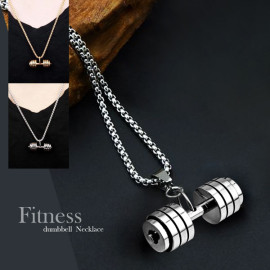 Fitness dumbbell barbell Pendant Necklace, G73