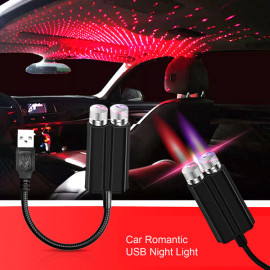 Car Romantic USB Night Light Plug & Play Car and Home Ceiling Starry Sky Light Projector LED Night, C20
