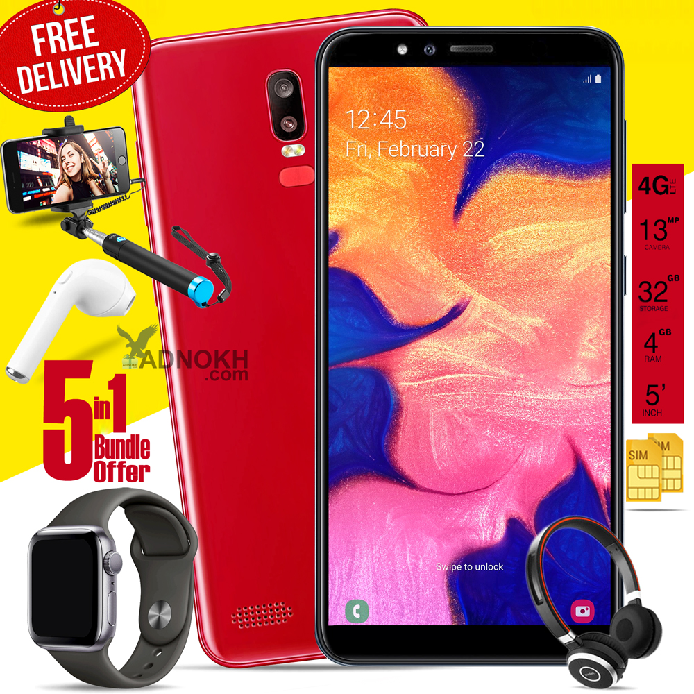 5 In 1 Bundle Offer, Magic Find3 Smartphone With 4G, Android 7.0, 5.0 Inch HD LCD Display,4GB RAM, Dual Camera, Dual SIM, I7 Single bluetooth Headset, Led Watch, Maxon Head Set, Selfi Stick, Find3