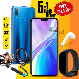 5 In 1 Bundle Offer, Magic Find7 Smartphone With 4G, Android 7.0, 5.0 Inch HD LCD Display,4GB RAM, Dual Camera, Dual SIM, I7 Single bluetooth Headset, Led Watch, Maxon Head Set, Selfi Stick, Find7