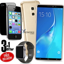 3 In 1 Combo, K Mouse K6 Cell Phone , Dual Sim, 2.0 Mp Camera, 4" Inch Touchscreen, Discover 4s Touch Call Phone, Macra Digital Watch, SA999