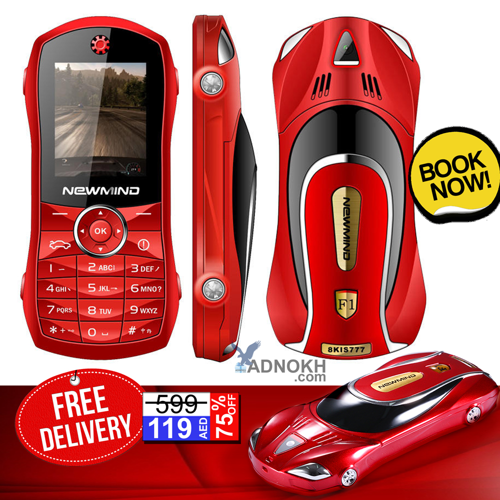 Newmind F1, 2000mAh Car Model Phone Whatsapp FM bluetooth MP3 Dual Sim Dual Standby Mini Card Phone