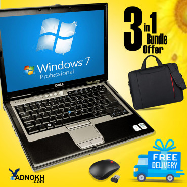 3 In 1 Bundle Offer, Dell Latitude 620, 2GB, 160HDD, 15 Inch Led, Windows 7, E net Mouse, Laptop Bag, D620