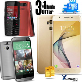 3 In 1 Combo Offer, K Mous P10 Prime Cell Phone, Dual Sim, 2.0 MP Camera, 4" Inch Touchscreen, Discover F8 Cell Phone, Dual Sim, 2.0 MP Camera, 4" Inch Touchscreen, Odscn-mobile X2-02, Dual Sim, FR665