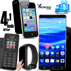 4 In 1 Bundle Offer, NEO SMARTPHONE WITH 4G, 4.0 INCH HD LCD DISPLAY, 1GB RAM, 8GB STORAGE, DUAL CAMERA, DUAL SIM, DISCOVER 4S TOUCH PHONE, Nokia 105, Led Band Watch, B546