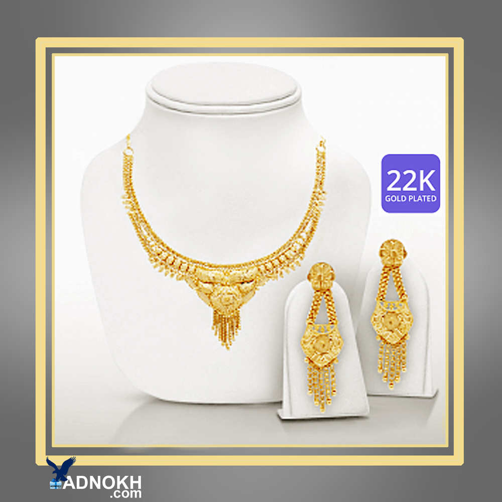 Nilanjan Arts 22K Gold Plated Handmade Fancy Necklace Set Multi-Design, DC230