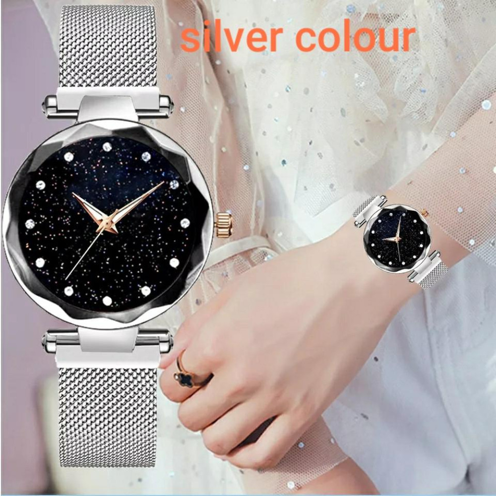Deffrun Magnetic Attraction Clasp Women Wrist Watch Shining Dial Face Casual Style  Quartz Watch, S102